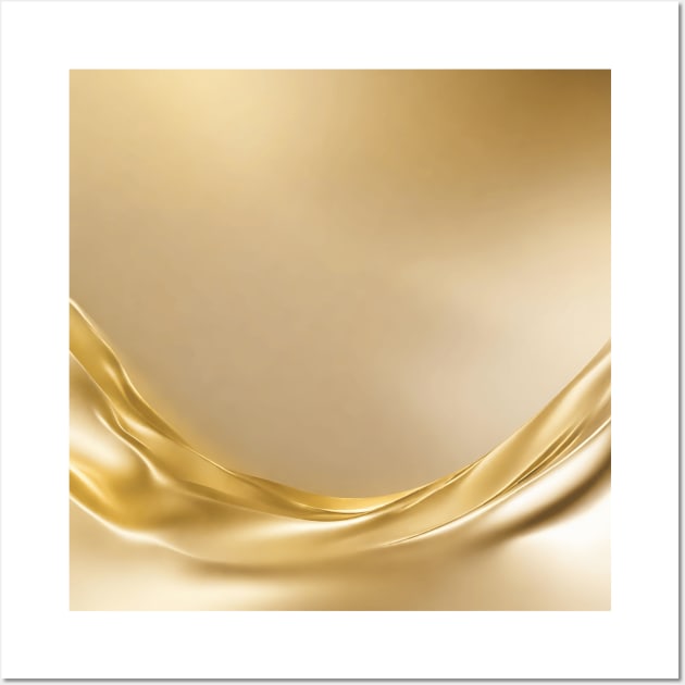 Golden Wave Wall Art by Alihassan-Art